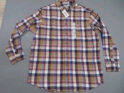 Duluth Trading Co Shirt Mens XL Tall Free Swingin' Flannel Brown Button Down - Image 1 of 4