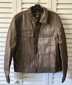 Giacca di pelle Smart Range grande marrone pelle di agnello invecchiata made in England - Foto 1 di 8