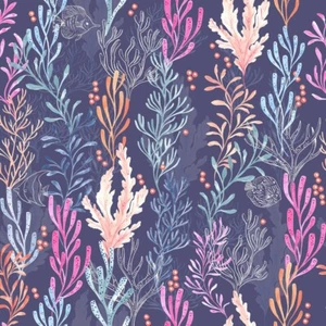 100% Cotton Fabric Dashwood Studio Coral Coast Sea Ocean Coral Reef 112cm Wide - Picture 1 of 5
