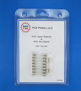 1990 Williams Funhouse Pinball Machine Fuse Kit - WPC  Alpha Numeric (10 fuses) - Picture 1 of 2