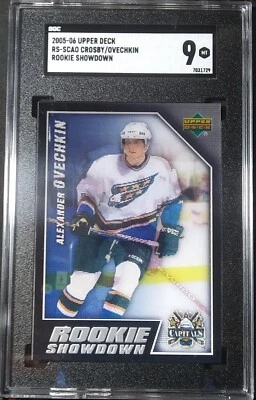 2005-06 Upper Deck Rookie Showdown #RS-SCAO Alex Ovechkin Sidney Crosby RC SGC 9 - Image 1 of 4