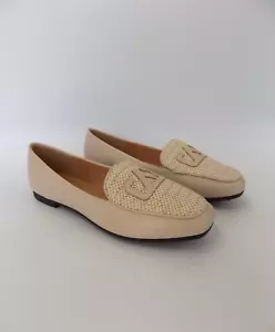 Beige Loafers Flat Summer Shoes Size 7 Womens Comfort Lightweight Slip On Ballet - Picture 1 of 12