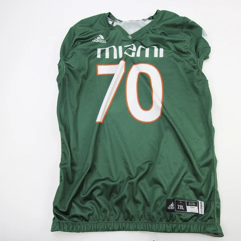 Miami Hurricanes adidas Practice Jersey - Football Men's Dark Green Used Cover