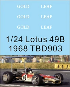 1/24 Decals für Lotus 49B Gold Leaf 1968 Graham Hill TBD903 - Bild 1 von 1