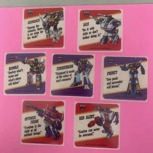 Transformers Original 1985 Grimlock Jazz Optimus + Rare Sticker Collectible Lot - Picture 1 of 8