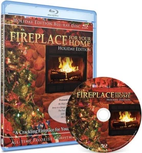 Crackling Fireplace Blu-ray: Christmas Holiday Yule Log Edition #4 - 1080 HD - Imagen 1 de 3