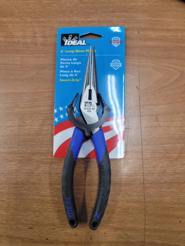 Ideal 35-3038 Smart-grip 8.5 In. Long Nose Plier With Cutter