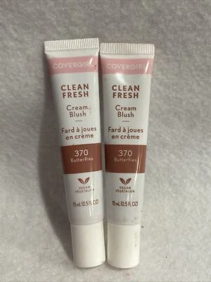 Lot Of 2 CoverGirl Clean Fresh Cream Vegan Blush  #370 BUTTERFLIES - Image 1 of 2
