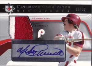 2004 Ultimate Collection Mike Schmidt Auto 2 Color Patch Jersey Card #D 30 HOF - Bild 1 von 1
