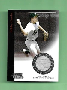 2004 Bowman Sterling JERSEY Card # BS-BC2 BOBBY CROSBY OAKLAND ATHLETICS A'S - Picture 1 of 2