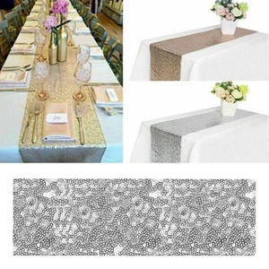 12\" x 108\" Sequin Table Runners for Wedding Table, - Picture 1 of 14