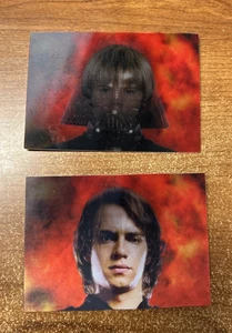 Star Wars La Vendetta dei Sith Lenticolare Morphing Card Set 1+2 Topps - Foto 1 di 2