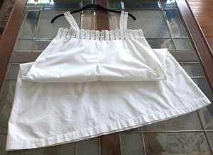 Antikes edwardianisches Nachthemd 20er Jahre Häkeltop Baumwolle - Negligee - Bild 1 von 14