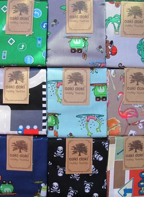 Oaki Doci Hobby Textiles Stoff 70x50 100% Cotton 9 verschidene Motive Top - Bild 1 von 4