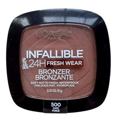 L'Oreal Paris Infallible 24H Fresh Wear Soft Matte Bronzer - 500 Dark - Image 1 of 3