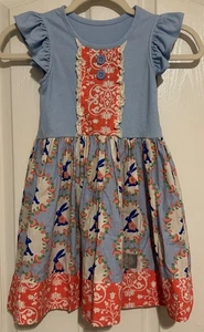 Eleanor Rose Rhonda Bunny Dress EUC Girls Size 5/6 - Picture 1 of 3