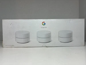 Google Wifi 1200 Mbps 2 Port 1000 Mbps Wireless Router - Snow, Pack of 3... - Picture 1 of 7