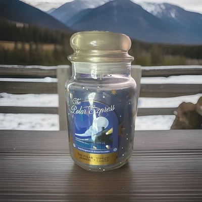 洋基蜡烛22盎司极地特快罐蜡烛2025佛手柑和磨砂薰衣草 — 第 1/3 张图片