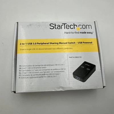 StarTech USB221SS 2-to-1 USB 3.0 Peripheral  Sharing Manual Switch - USB Powered - Image 1 of 3