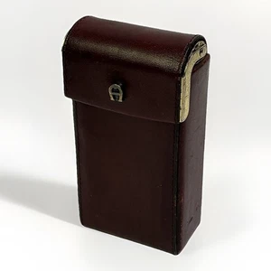 Vintage 80er ETIENNE AIGNER Zigarettenschachtel Hartschalenetui Ochsenblutrot Lederetui - Bild 1 von 11