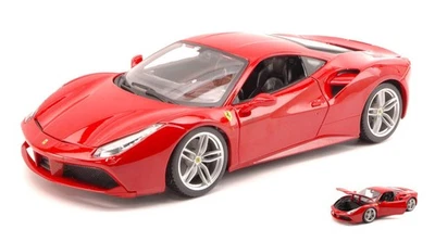 1:18 Burago Ferrari 488 Gtb Coupe 2015 Red BU16008R Modellino - Immagine 1 di 2