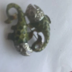 Pisces Silver, And Enamel Broach Antique - Picture 1 of 4