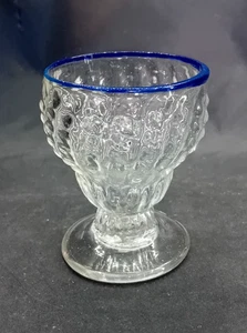 Superb Antique Georgian 18th Century Blue Rimmed Bonnet or Monteith Glass c.1780 - Picture 1 of 14