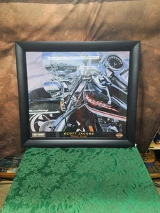 Hand Signedby Scott Jacobs Harley-Davidson Scott Jacobs Road King Framed - Picture 1 of 3