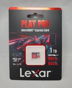 Lexar 1TB PLAY PRO microSD Express Card Switch 2 UHS-I SDXC 900/600 MB/s IN HAND - Picture 1 of 1