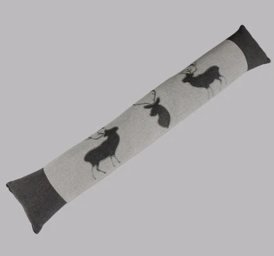 Türkissen Zugluftstopper grau Hirsch B86 cm - Bild 1 von 4