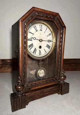 Reloj de cabaña alemán Hamburgo americano HACC Back Forest Foto 1 de 4