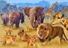 Puzzle Tiere der Savanne - Afrika, 1500 Teile, 30% klein. Teile, Löwe, Bluebird