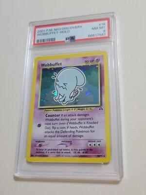 Wobbuffet - Pokemon Neo Discovery #16 - Near Mint to Mint PSA 8 - Image 1 of 4