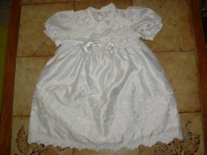 Robe de Baptême Cérémonie bébé Vintage 6/12 mois - Imagen 1 de 5
