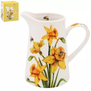 Bee-Tanical Daffodils and Bees Design Fine China Jug - Picture 1 of 1
