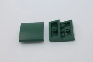 Lego 5x Bogenstein 2x2 slope curved 15068 dunkelgrün dark green - Picture 1 of 1