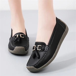 Mocasines para mujer de diseño metálico y hueco sin cordones color suave cómodos ligeros planos - Imagen 1 de 14