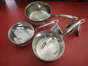 Viking Sauce Pan 3 qt 2.25 qt 1.5 qt 18/8 Stainless Steel Pots Chef Quality - Picture 1 of 8