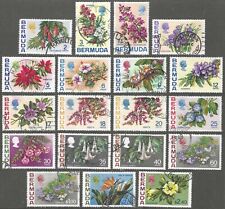 Bermuda. 1970 Flowers. Used part set of 19 values to $2.40 SG 250-265