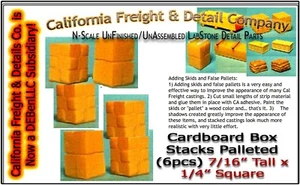 STACKED BOXES-TALL/LARGE (6pcs) N/1:160 CAL Freight & Details *NEW* - Picture 1 of 12
