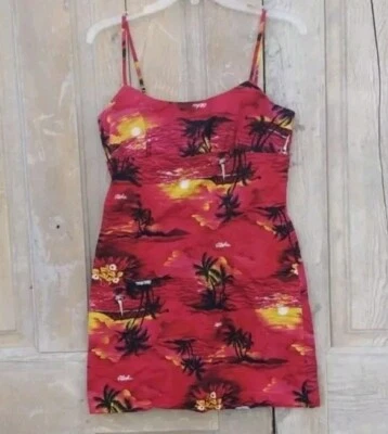 Vestido Hawaiano Floral Rojo Royal Creations Hecho en Hawaii Talla L Foto 1 de 4