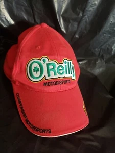 O'Reilly Baseball Cap Red Auto Motorsports 57 Adjustable Embroidered Hat Champ - Picture 1 of 4