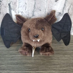 Vtg MJC Brown Baby Radar BAT Plush 4" Stuffed Animal, Transforms & Hangs 1988 - Picture 1 of 9