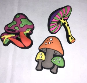 Jibbits Croc Charms Set Of 3 Mushrooms, Bright Colors, Compatible With Crocs - Picture 1 of 1