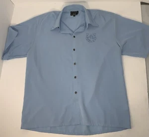 Westernhemd Herren XL Saxifon Mikrofaser blau bestickt Pferd im Hufeisen - Bild 1 von 12