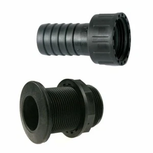 PP Tankdurchführung Regentonne Regenfass abnehmbare Schlauchtülle IG 13-50 mm  - Bild 1 von 1