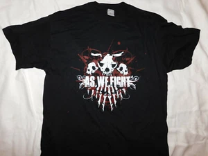 AS WE FIGHT - Skull T-Shirt L, XL NEU - Foto 1 di 1