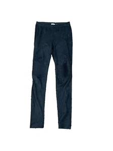 Dex Womens Leggings Size Medium Charcoal Gray Faux Suede Stretch Elastic Waist - Picture 1 of 6
