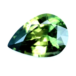 Certified Natural Green Sapphire 0.76ct VVS Clarity 6.94x4.87mm Madagascar Pear - Picture 1 of 3