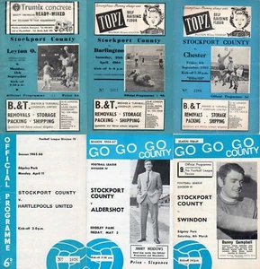 1960's STOCKPORT COUNTY HOME FOOTBALL PROGRAMMES - Your Choice - FREE Postage - Picture 1 of 1